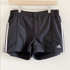 Adidas Women 3 Stripe Shorts Black Size Medium